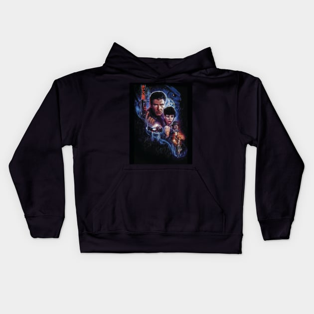 Runner Kids Hoodie by spaceboycomics